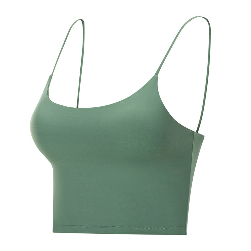 Women's solid color yoga vest