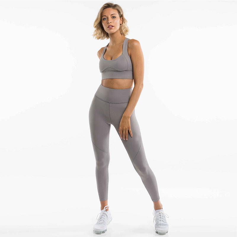 Moisture wicking yoga suit sports running suit