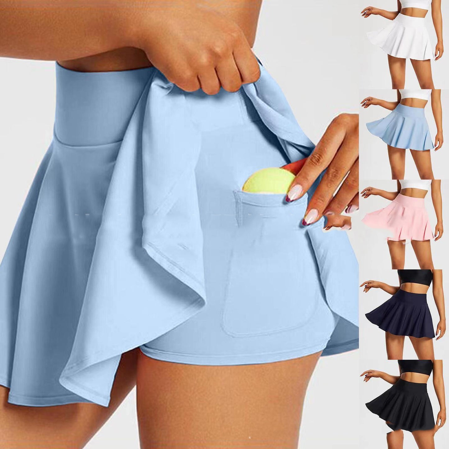 Women's Tennis, Dance, Yoga Anti-exposure Fitness Short Skirt