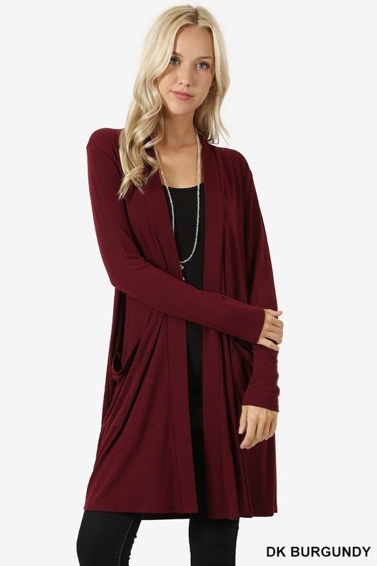 Cardigan long-sleeved mid-length cardigan